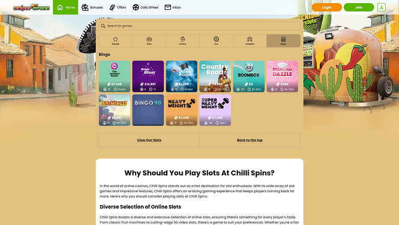 Chilli Spins Casino Desktop-Bingo