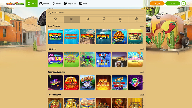 Chilli Spins Casino Desktop-Spiele