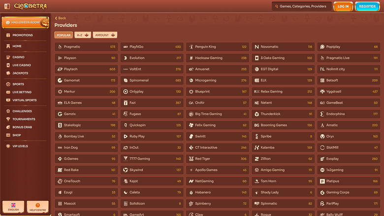 Développeurs de Jeux du Casino Cleoberta Bureau