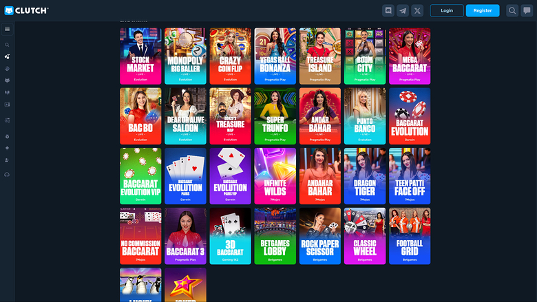 Clutch Casino Live Dealer