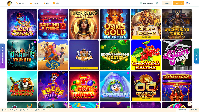 Джекпот Казино Cobber Рабочий стол