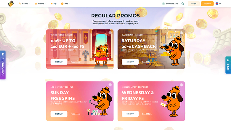 Акции Казино Cobber Рабочий стол