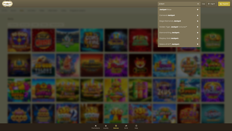 Jackpots du casino Colosseum sur ordinateur