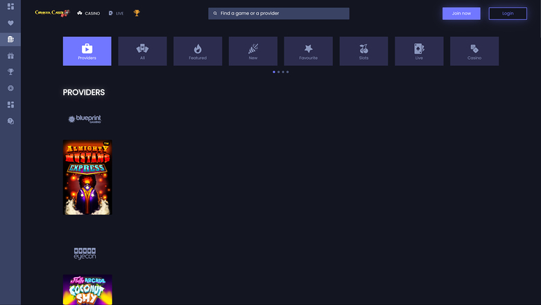 Sviluppatori di giochi del casinò Conquer su desktop