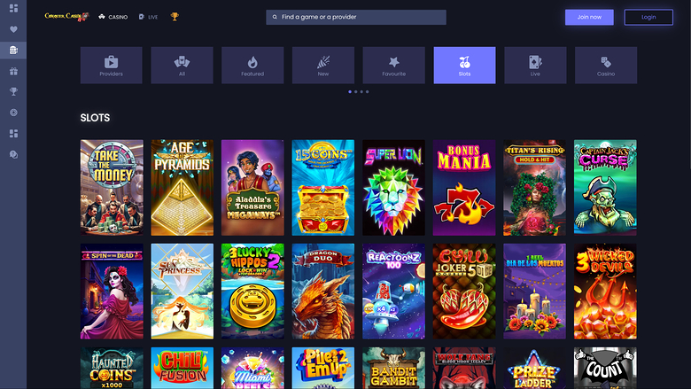 Giochi del casinò Conquer su desktop