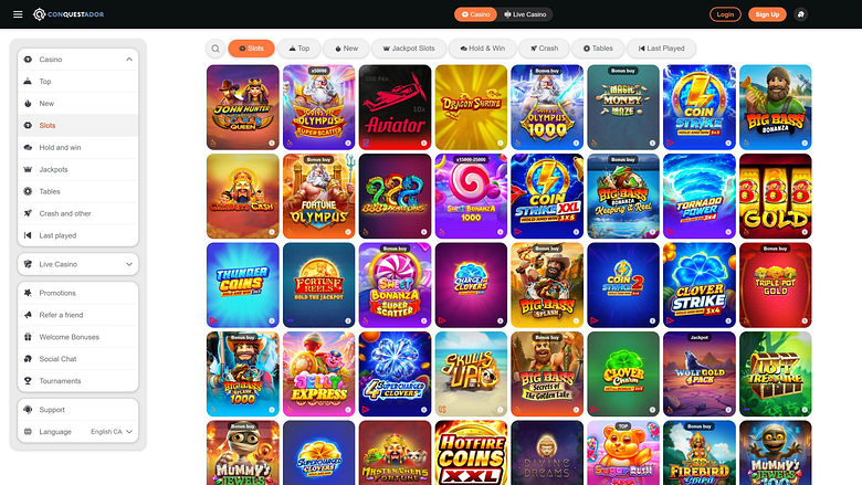 Jeux d'images de bureau du casino Conquestador