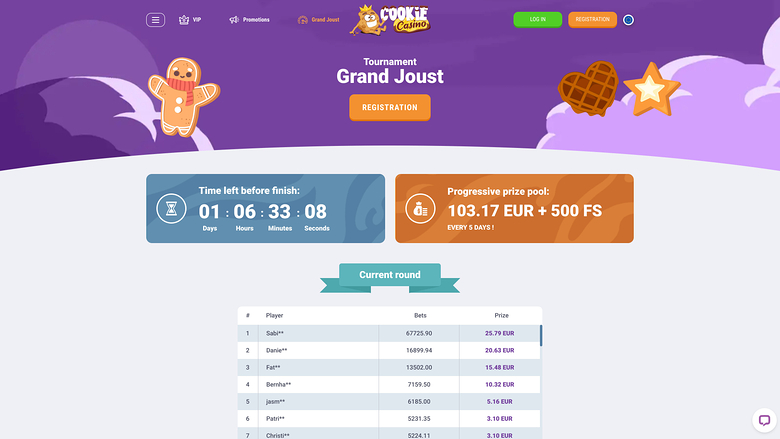 Torneo del Casinò Cookie Desktop