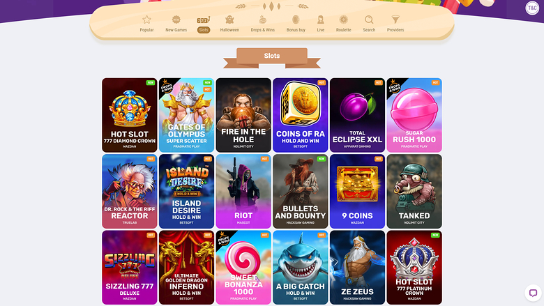 Giochi del Casinò Cookie Desktop