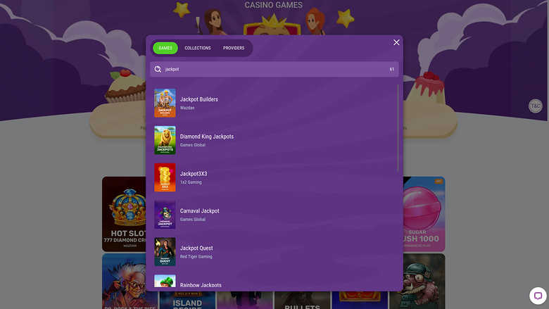 Jackpot del Casinò Cookie Desktop