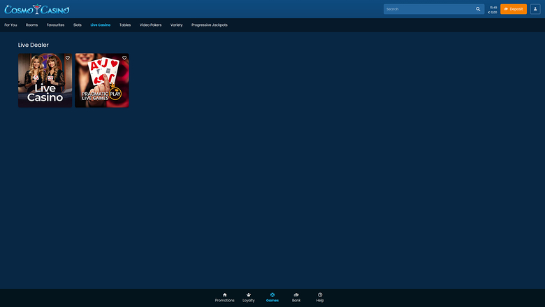 Croupier en Direct de Cosmo Casino Bureau