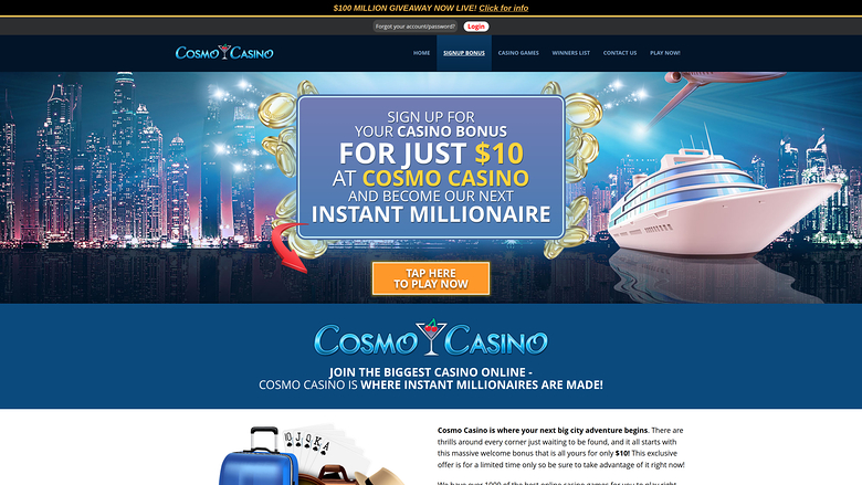 Promotions de Cosmo Casino Bureau