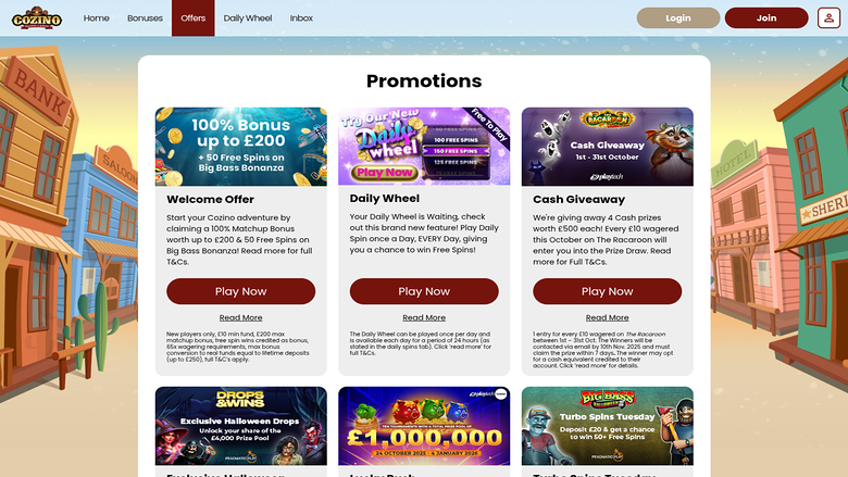 Promociones de Cozino Casino Escritorio