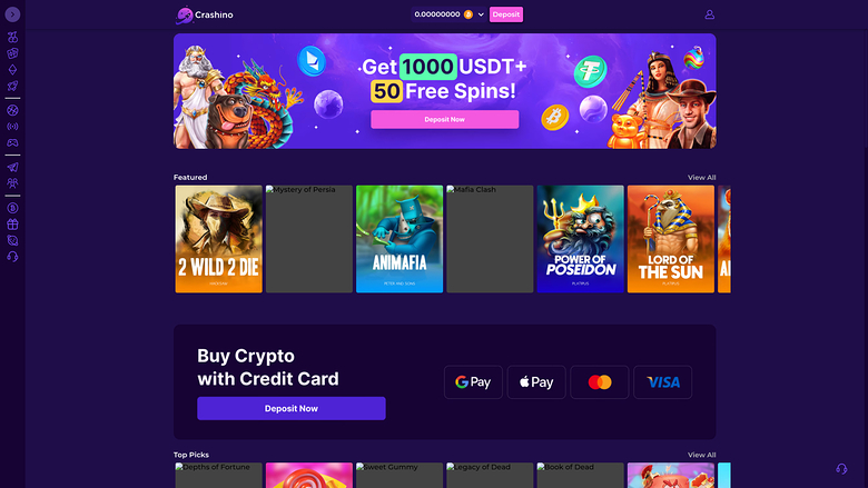 Pagina iniziale di Crashino Desktop