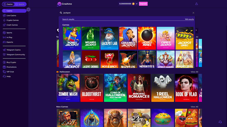 Jackpot di Crashino Desktop