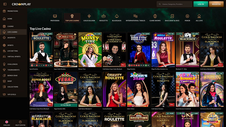 Live-дилер для настольной версии Crownplay Casino