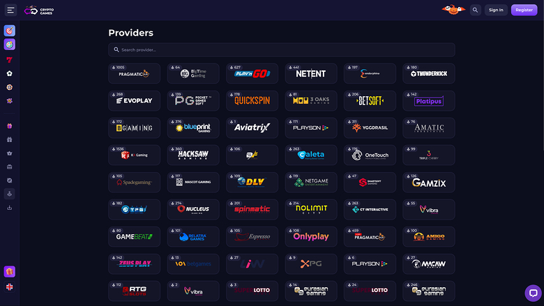 Crypto Games Spieleentwickler Desktop