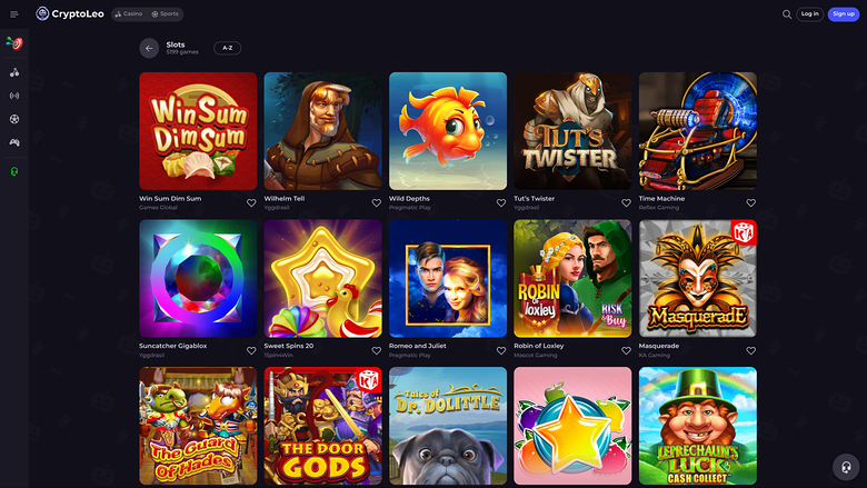 Jeux de CryptoLeo Casino sur ordinateur