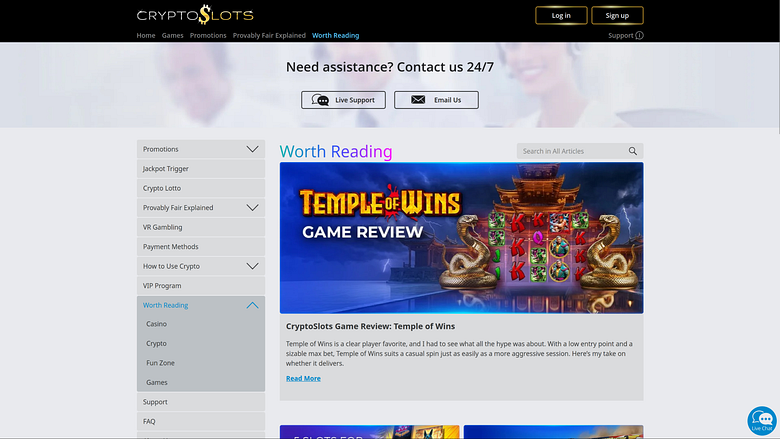 Blog de bureau du casino CryptoSlots