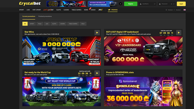 Promozioni del casinò CrystalBet