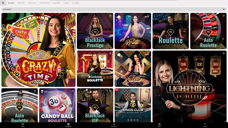 Imagen de escritorio de Dachbet Casino con crupier en vivo