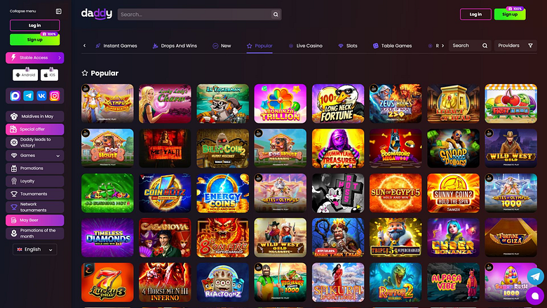 Изображение игр Daddy Casino для ПК