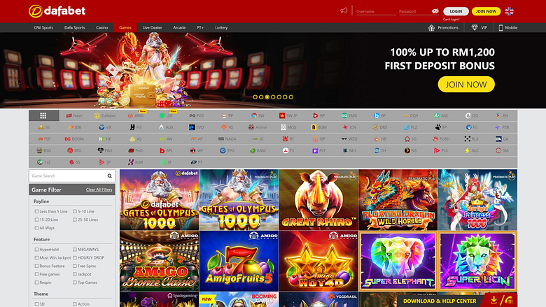 Dafabet Casino Desktop Image Game Developers