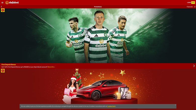 Dafabet Casino Promotions Desktop