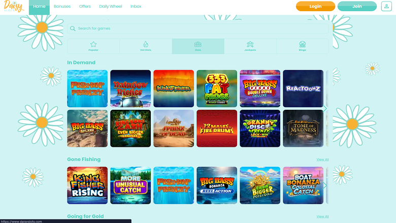 Giochi del Daisy Slots Versione desktop