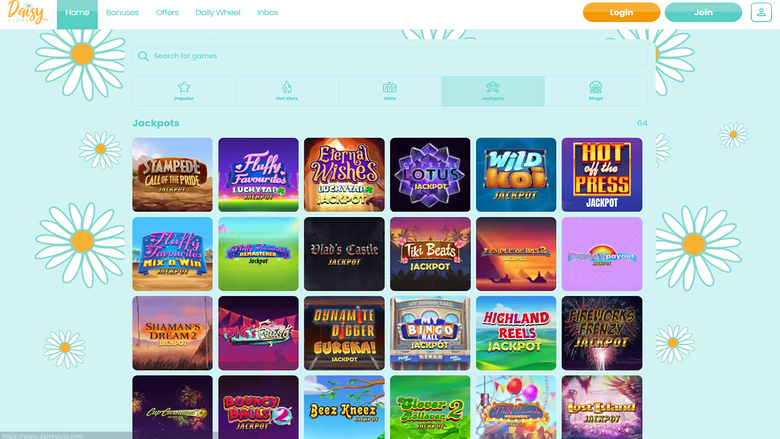 Jackpot del Daisy Slots Versione desktop