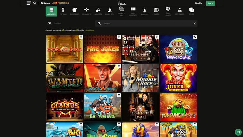 Immagine giochi desktop di DBosses Casino
