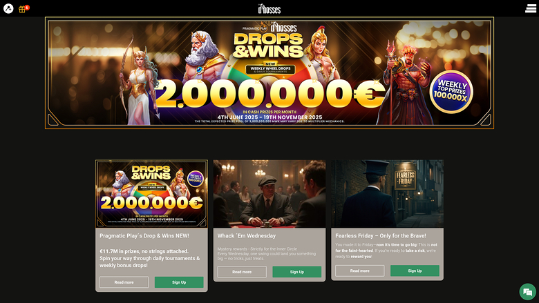 Promotions du DBosses Casino Version de bureau