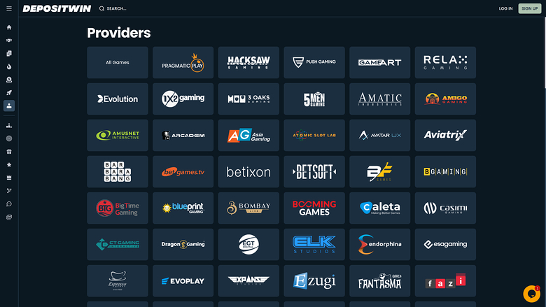 Développeurs de jeux du casino DepositWin Bureau
