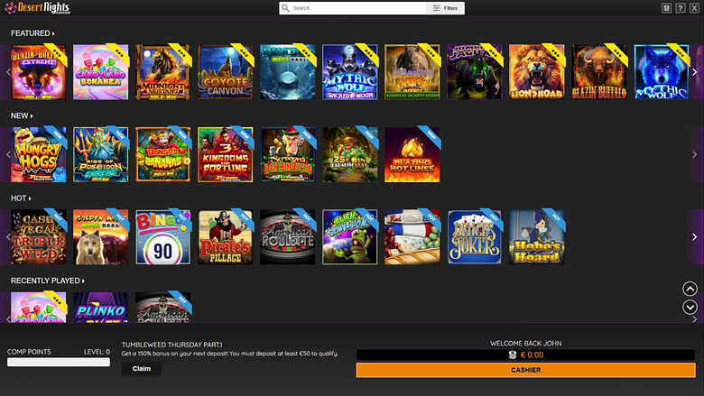 Jeux d'images de bureau Desert Nights Casino
