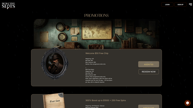 Promotions de Detective Slots Bureau