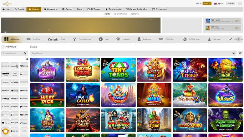 Juegos de Diamante Casino Escritorio