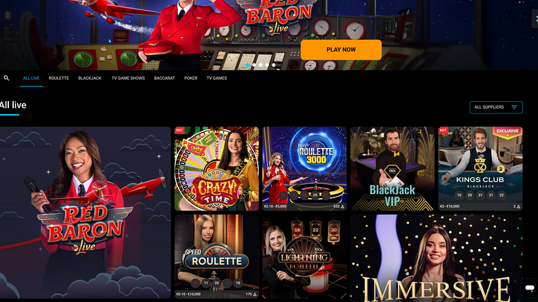 Croupiers en direct du casino Directionbet Desktop
