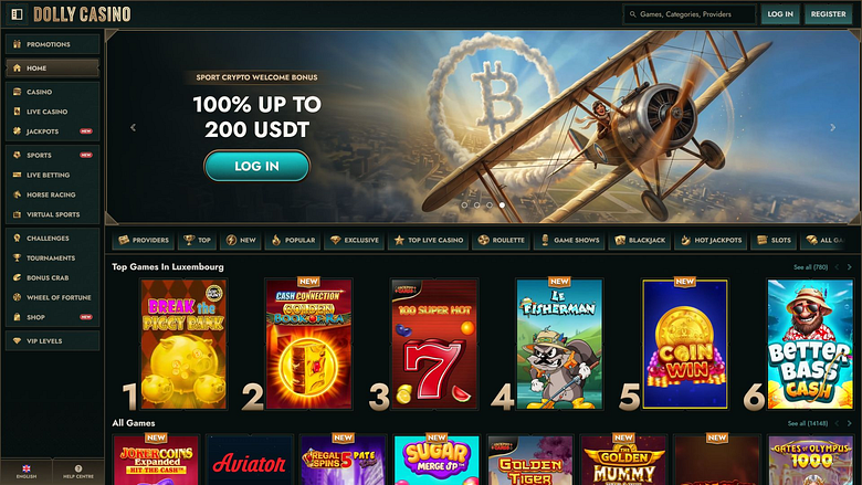 Image de bureau Dolly Casino Page d'accueil