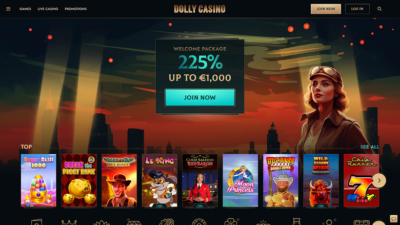 Page d’accueil du casino Dolly Bureau