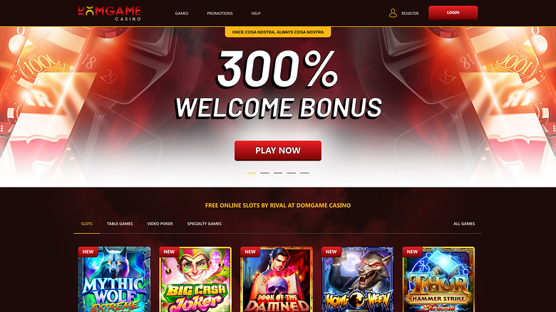 Page d’accueil du casino DomGame Bureau