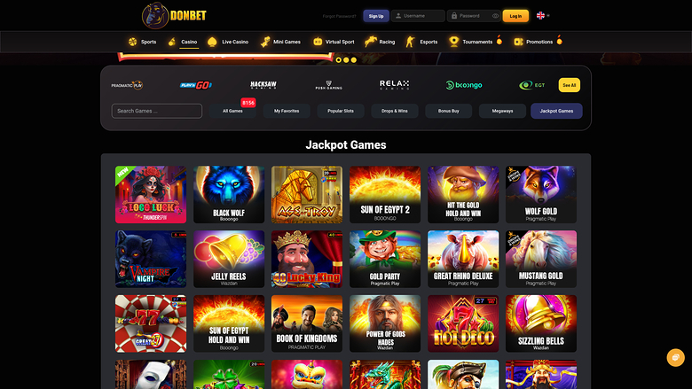 Jackpot du casino DonBet Bureau