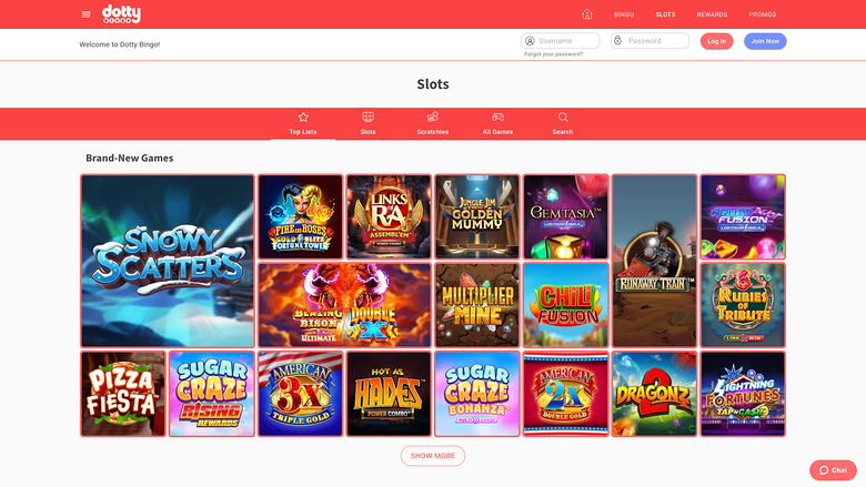 Dotty-Bingo-Spiele Desktop