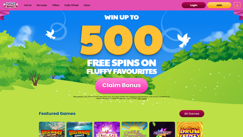 Pagina iniziale Dove Bingo Casino Desktop