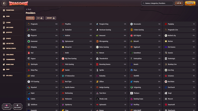 Développeurs De Jeux Du Casino Dragonia Pour Ordinateur