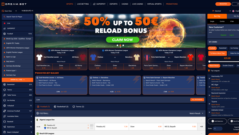Sports Dream.bet sur Desktop