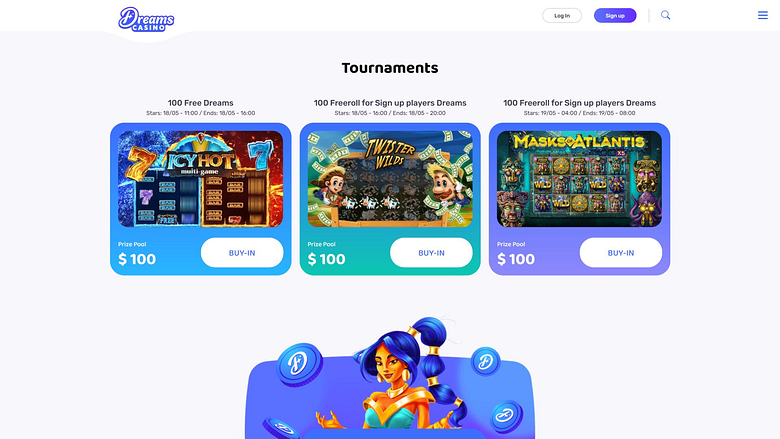 Tornei per computer desktop di Dreams Casino