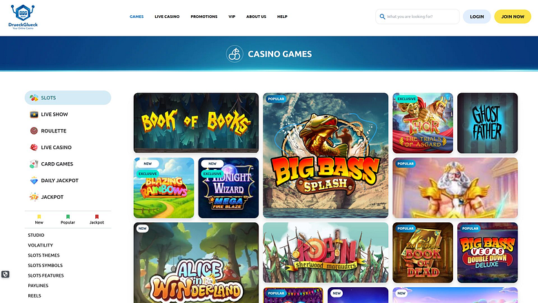Jeux d'images de bureau du casino DrueckGlueck