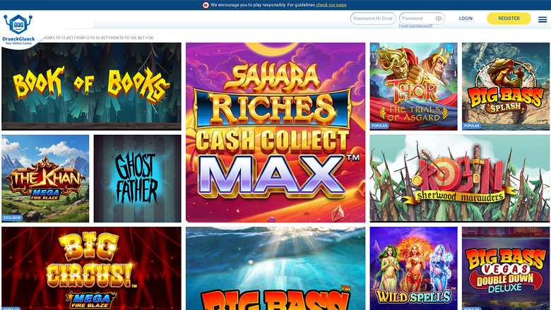 Juegos de casino DrueckGlueck para escritorio