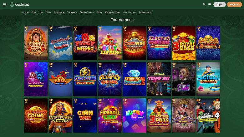Tournois de casino sur ordinateur de Dublinbet
