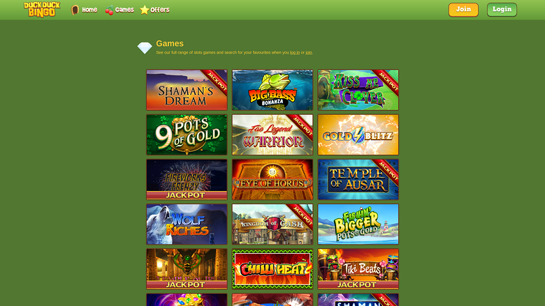 Jeux de bingo Duck Duck sur ordinateur