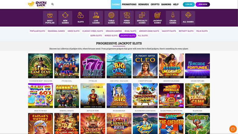 Джекпот казино Ducky Luck для десктопа